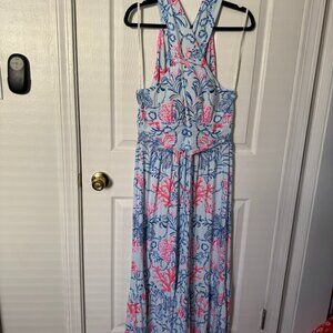 Lilly Pulitzer Montecito Halter Maxi Dress in ‘Multi Naut Today’ (XL, NWT)